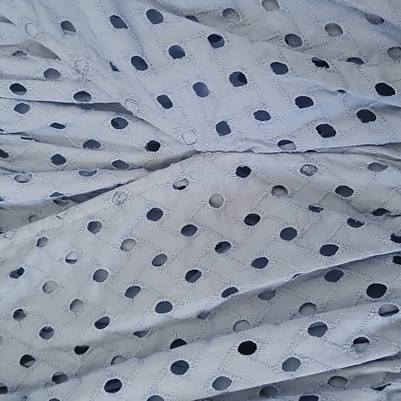 NEW Just Taylor Cotton Eyelet Smocked Waist Lined Dress Size 8 - Picture 5 of 5